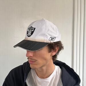 Rare Vintage Reebok Retro New Era Black Oakland LA Raiders Hat Cap